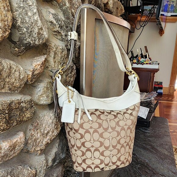 Coach Handbags - COACH J0768-11437 Signature Duff Bucket Shoulder Bag
